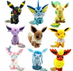 9 Stk. Pokemon Kuscheltiere: Nachtara Evoli Etc.