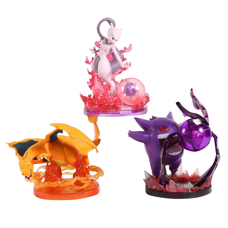 Mewtu, Gengar, Glurak / Charizard Pokemon Sammel Figuren 1 Mewtu, Gengar, Glurak / Charizard Pokemon Sammel Figuren