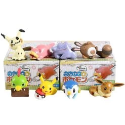 Mimikyu Eevee Ditto Slowbro Sentret Piplup Natu 8er Set Pokemon Figuren