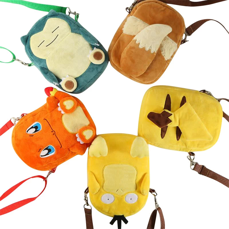 Pokemon (Charmander, Psyduck, Pikachu, Eevee, Snorlax) Plüsch Kinder Tasche 2 Pokemon (Charmander, Psyduck, Pikachu, Eevee, Snorlax) Plüsch Kinder Tasche - Image 2