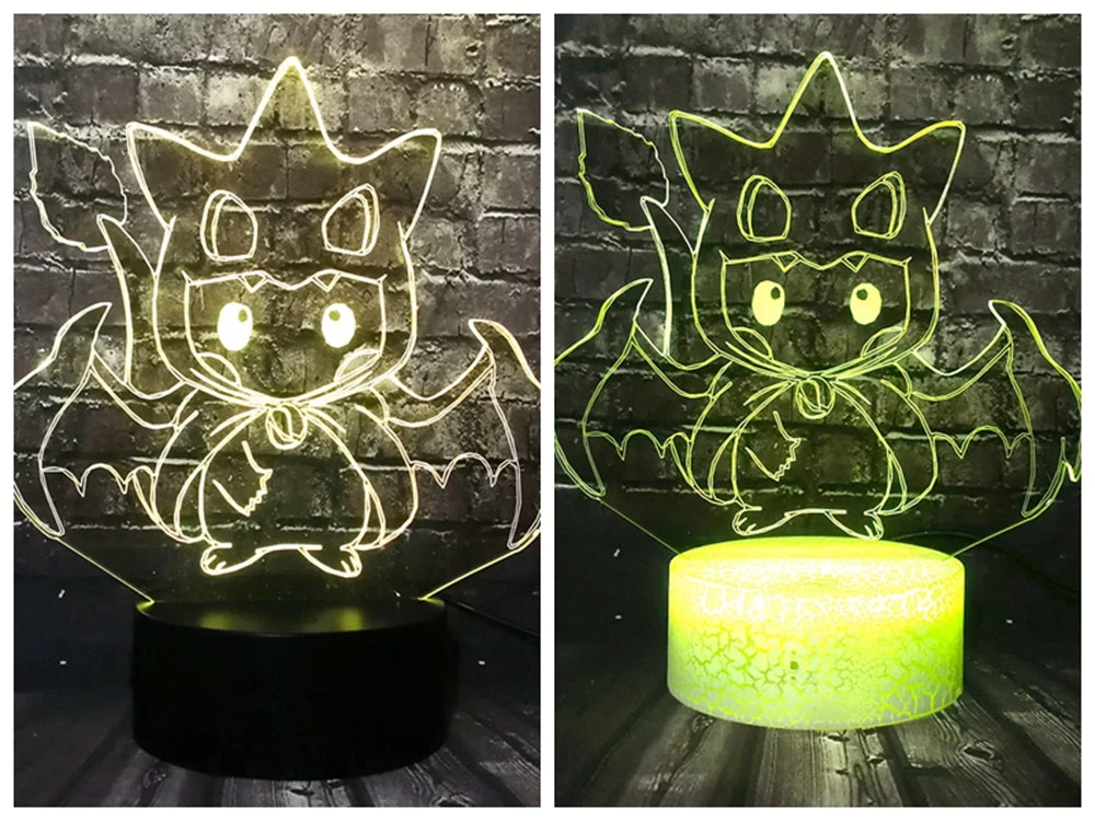 Pikachu Pokemon Cosplay 3D LED Lampe Mit Farbwechsel 1 Pikachu Pokemon Cosplay 3D LED Lampe Mit Farbwechsel