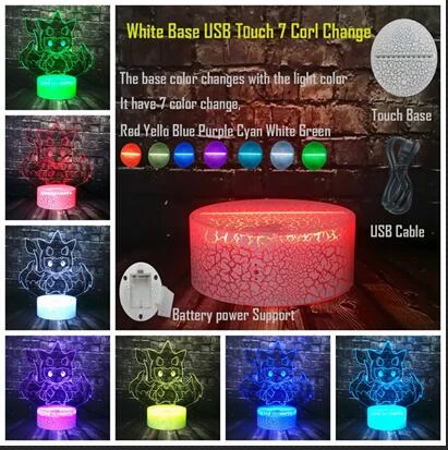 Pikachu Pokemon Cosplay 3D LED Lampe Mit Farbwechsel 13 Pikachu Pokemon Cosplay 3D LED Lampe Mit Farbwechsel - Image 13