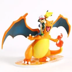 Ash Ketchum & Charizard / Glurak Lizardon Sammel Figur Pokemon -Pokémon Spielzeug Geschäft product image 1154202527
