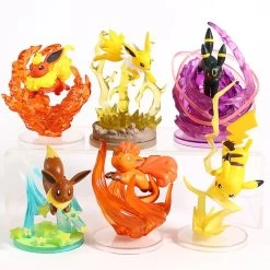 Pokemon Flareon Jolteon Umbreon Eevee Vulpix Rowlet Jigglypuff Cubone Litten Espeon Absol Sammel Figuren -Pokémon Spielzeug Geschäft product image 1154212544