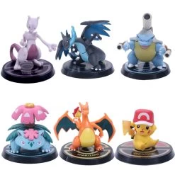Pokemon 6er Figuren Set Pikachu Mewtwo Charizard Venusaur Blastoise