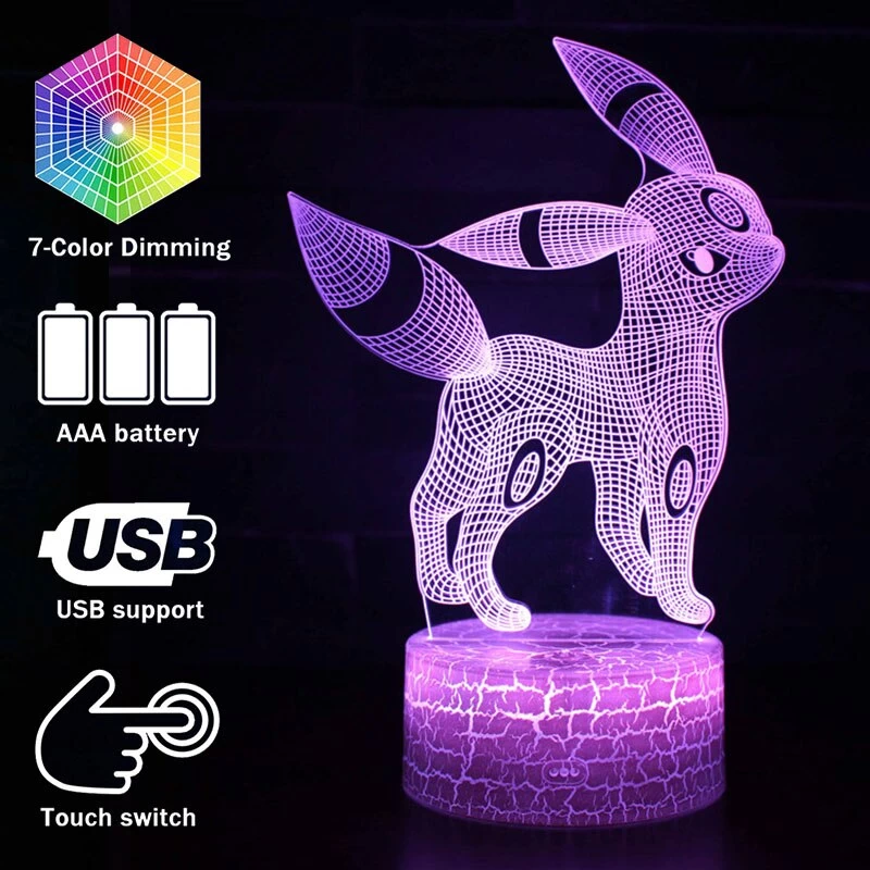 Pocket Monster Nachtara Umbreon 3D Lampe 2 Pocket Monster Nachtara Umbreon 3D Lampe - Image 2