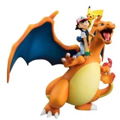 Ash Ketchum & Charizard / Glurak Lizardon Sammel Figur Pokemon