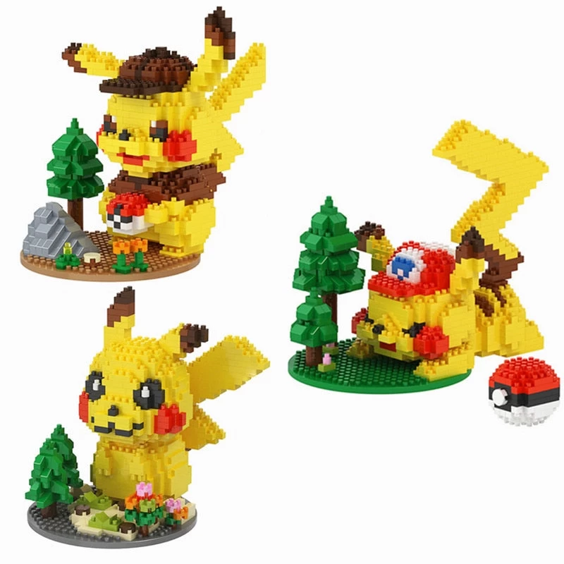 Pikachu Baustein Figuren (3 Motive Zur Auswahl) 1 Pikachu Baustein Figuren (3 Motive Zur Auswahl)