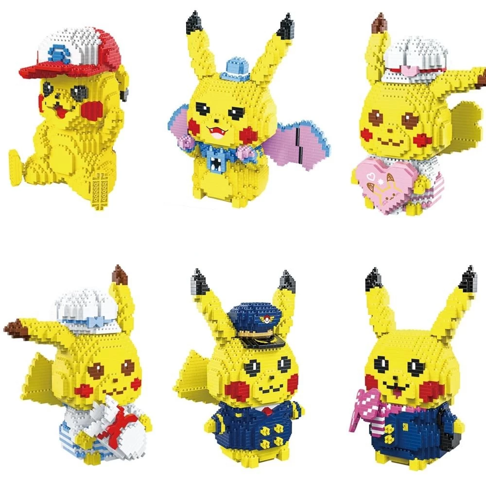 Süße Pikachu Baustein Figuren (6 Motive Zur Auswahl) 1 Süße Pikachu Baustein Figuren (6 Motive Zur Auswahl)