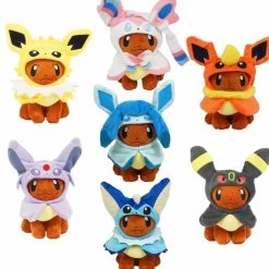 Eeveelution Eevee Cosplay Plüsch Fgiur (Jolteon Espeon Umbreon Flareon Glaceon Vaporeon Sylveon)