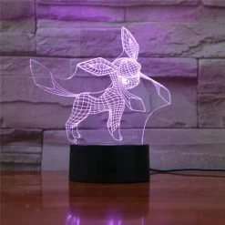 Eevee / Evoli 3D LED Lampe (9 Motive) Nachtlicht, Tischlampe -Pokémon Spielzeug Geschäft product image 1567750692