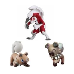 Wuffels Rockruff Lycanroc Evolution Figuren Pokemon (3 Motive Zur Wahl)