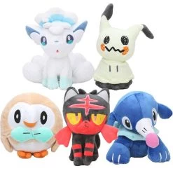 Plüsch Pokemon (ca. 18-20cm) (Litten, Rowlet, Popplio, Alola, Vulpix, Mimikyu)