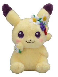 Pikachu Oder Evoli Niedliche Kuschel Pokemon (ca. 18cm) Blumen Edition -Pokémon Spielzeug Geschäft product image 1747240653