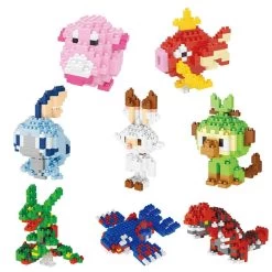 Mini Pokemon Baustein Figuren: Groudon Kyogre Rayquaza Sobble Scorbunny Grookey Chaneira Uvm.