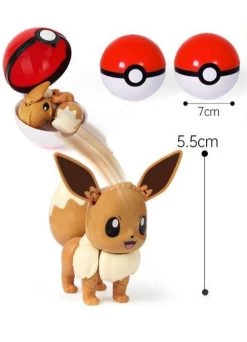 Eevee / Evoli Pokemon Poke Ball Set Mit Figur Spielzeug -Pokémon Spielzeug Geschäft product image 1808977049