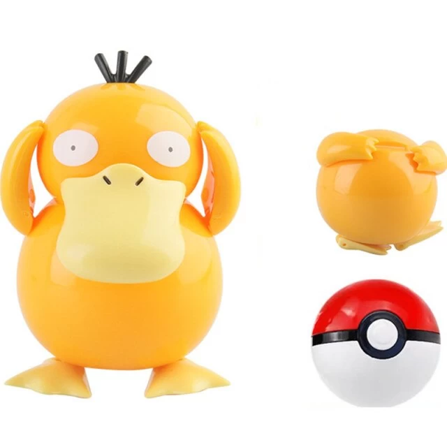 Enton Psyduck Figur Im Pokeball - Pokemon Spielzeug 1 Enton Psyduck Figur Im Pokeball - Pokemon Spielzeug