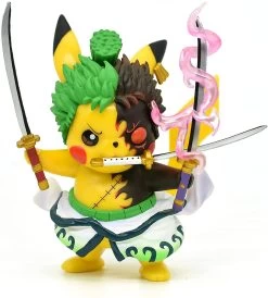 Pikachu Anime Kawaii Cosplay Roronoa Zoro Pokemon Figur (ca. 10cm)