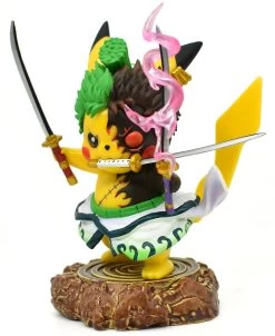Pikachu Anime Kawaii Cosplay Roronoa Zoro Pokemon Figur (ca. 10cm) -Pokémon Spielzeug Geschäft product image 1833307385