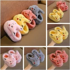 Pokemon Pikachu Plüschige Kinder Hausschuhe