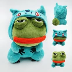 Pikachu, Glumanda, Bisasam U. A. Als Sad Frog Meme Cosplay Plüsch Pokemon (ca. 25cm) -Pokémon Spielzeug Geschäft product image 1883650673
