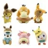 Evoli Eevee, Pikachu, Enton Etc. Cosplay Figuren - 6 Stk. Om Set