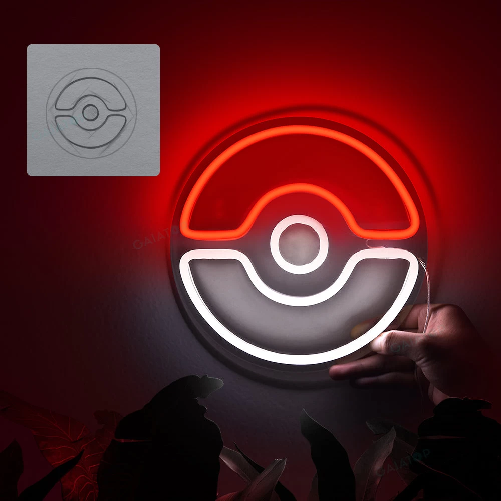 Pokeball LED Neonlicht Lampe 2 Pokeball LED Neonlicht Lampe - Image 2