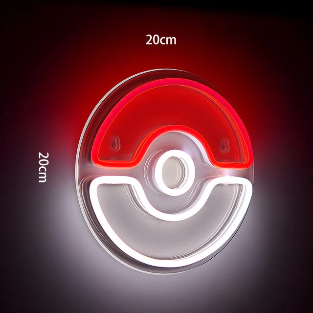Pokeball LED Neonlicht Lampe 1 Pokeball LED Neonlicht Lampe