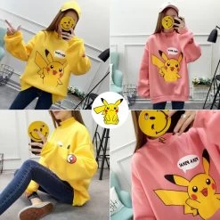 Stylisher Pokemon Pikachu Sweater Überlänge