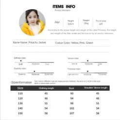 Pokemon Pikachu Kinder Kapuzenjacke Hoodie -Pokémon Spielzeug Geschäft product image 1954851734