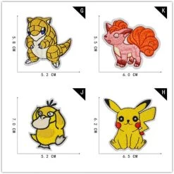 16 Stk. Pokémon Stoff-Patches Zum Aufnähen -Pokémon Spielzeug Geschäft product image 1984780576