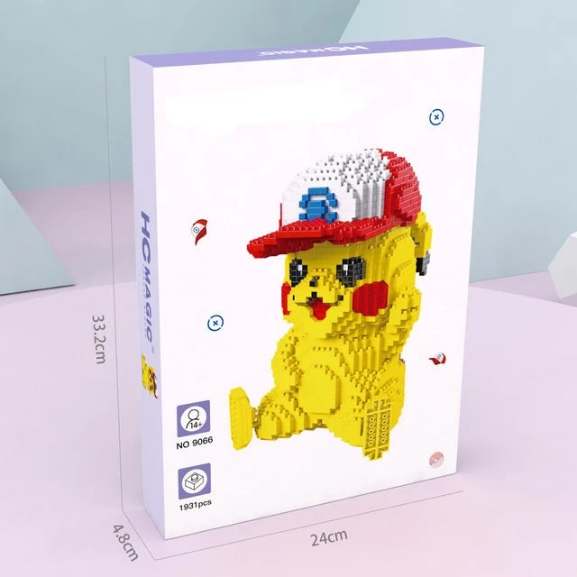 Pokémon Pikachu Mit Ash Ketchums Basecap 3D Bausatz, 1931 Bausteine 2 Pokémon Pikachu Mit Ash Ketchums Basecap 3D Bausatz, 1931 Bausteine - Image 2