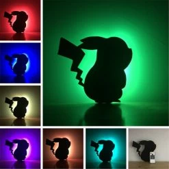 Pokemon Pikachu Lampe - Schatten Wandlampe