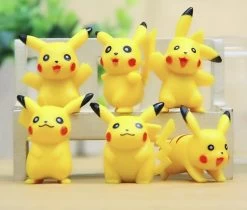 6 Pikachu PVC Pokeball Figuren (ca.4 Cm)